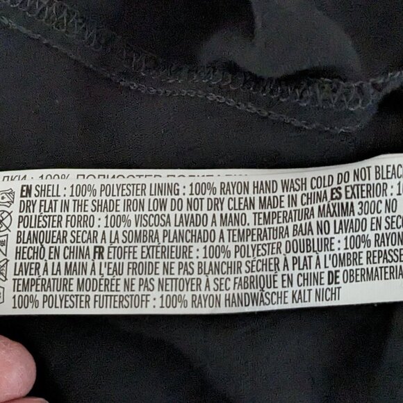 Women's FOREVER 21 Burgundy/Black, Chiffon Long Sleeve Romper; Open Back; Size M - Picture 5 of 5